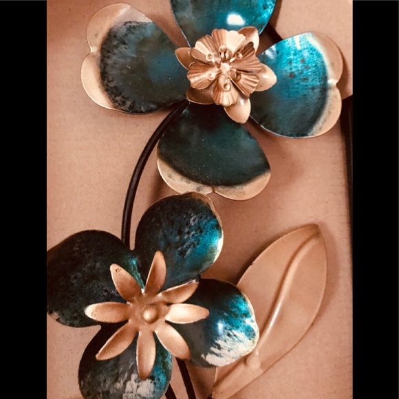 Beautiful Teal Green Floral Wall Hanging - Picture 3 of 7